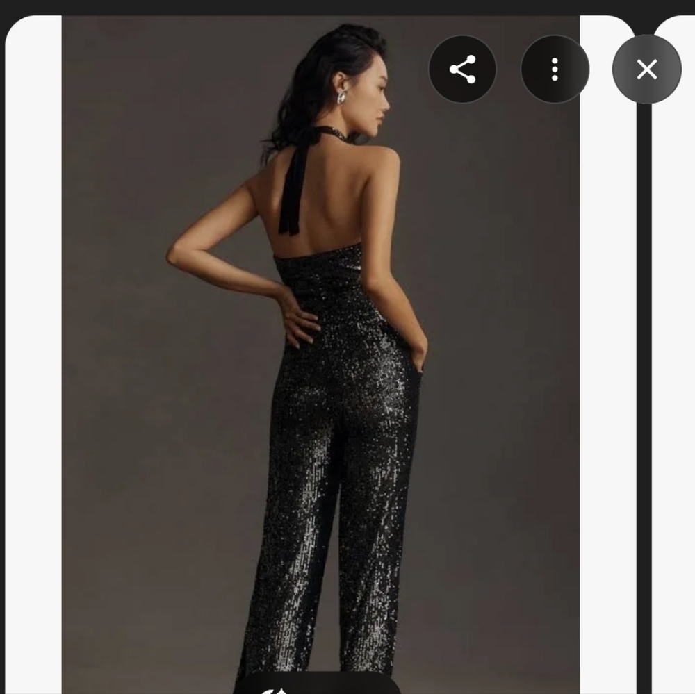 Maeve Rhinestone Halter Jumpsuit - Picture 5 of 11